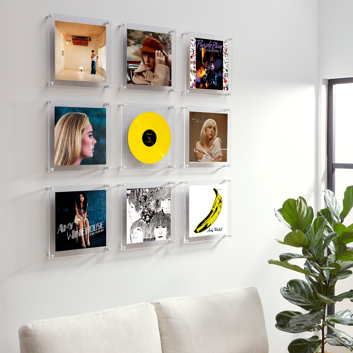 2023 Record Wall With Best Selling Albums