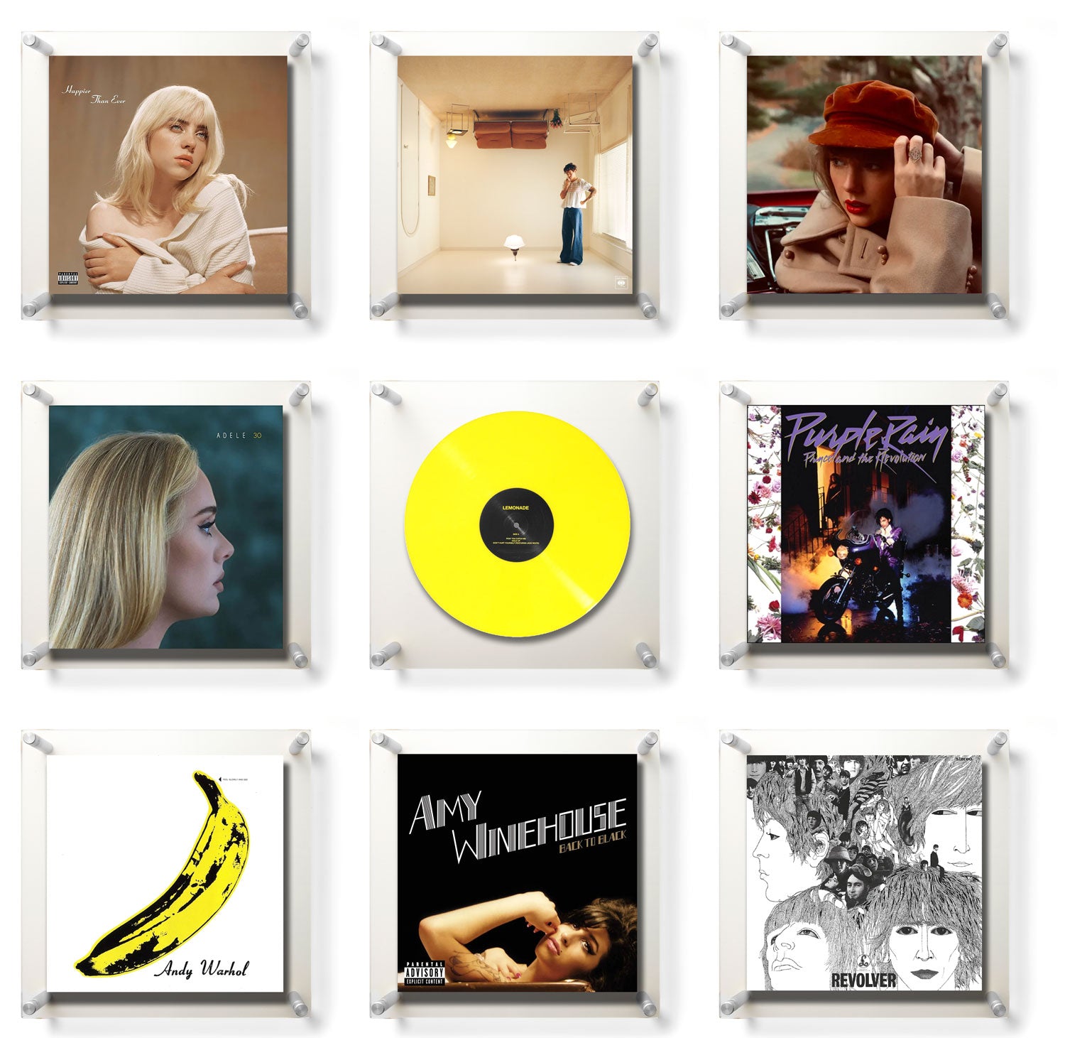 2023 Record Wall With Best Selling Albums