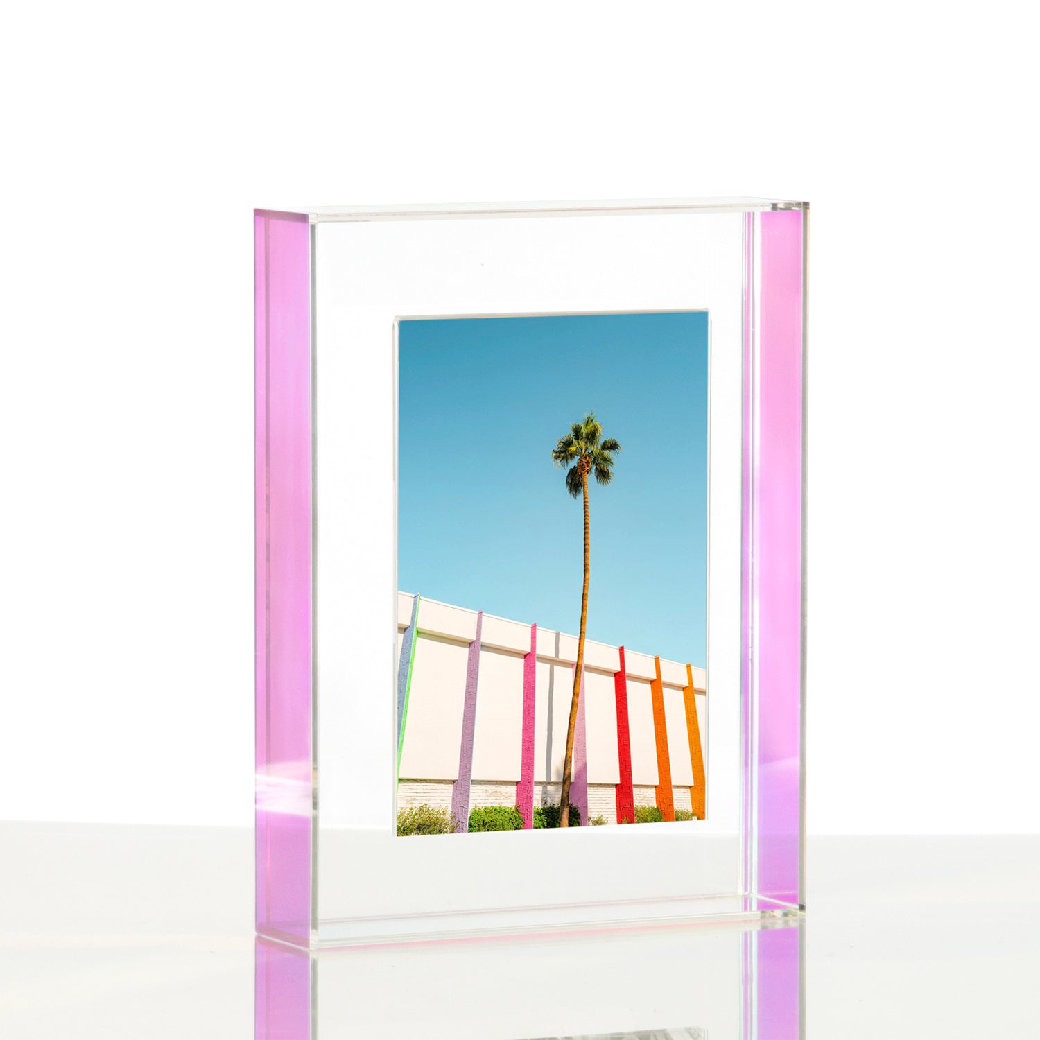 Rainbow Float Frame for Tabletop or Wall with Magnetic Photo Holder